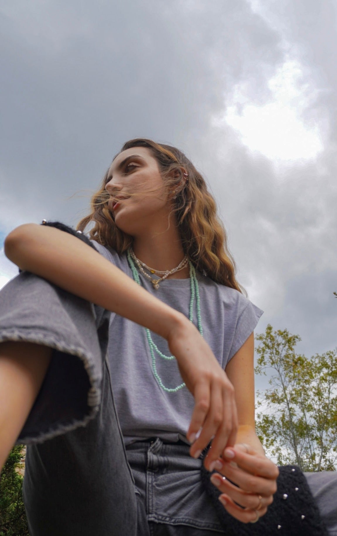 Camiseta Frida Gris