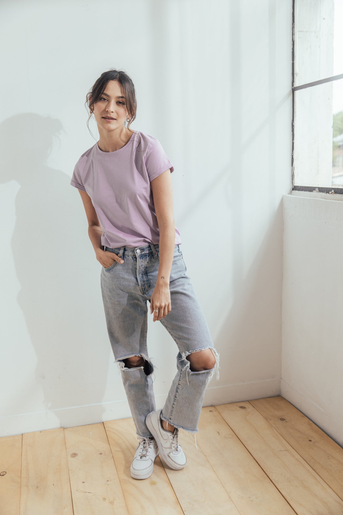 Camiseta Greta Lila oscura