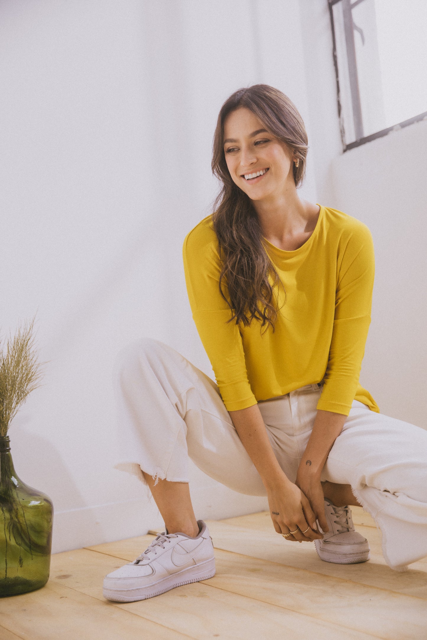 Camiseta Aurora Mostaza